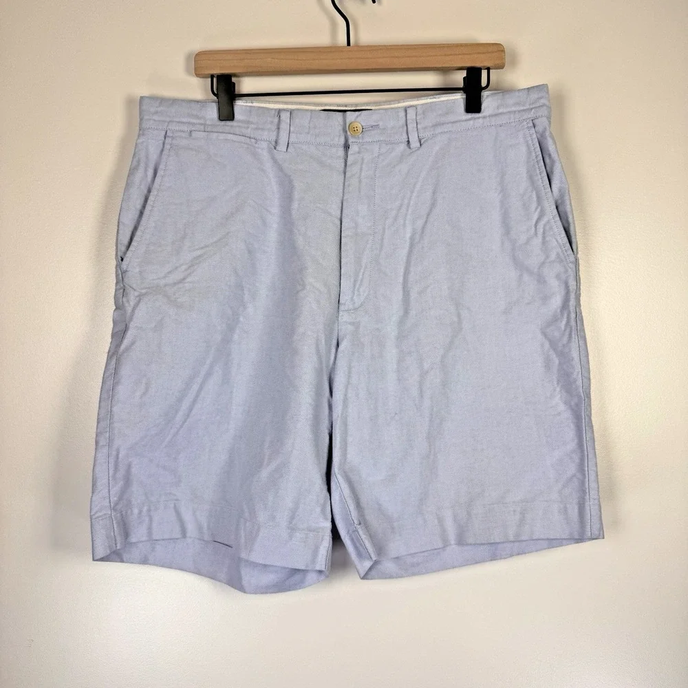 Polo Ralph Lauren Men's 36‎ Blue Birds Eye Chino Flat Front Shorts 9.5'' Inseam